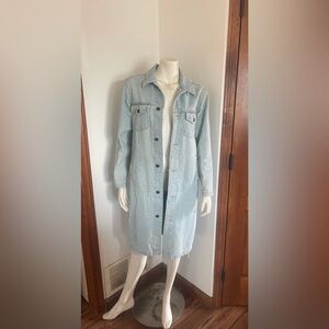 TNA Light Blue Denim Longline Jacket